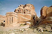 Petra - massive Djin blocks at the entrance of the site 